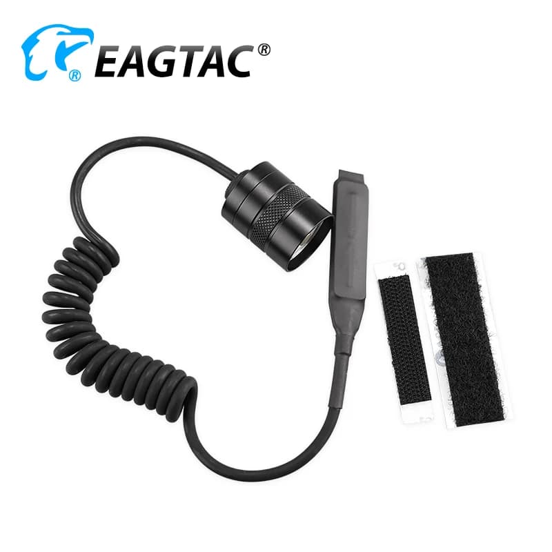 EAGTAC Remote Switch Colied Cord and Straight Cord For T25C2 T200C2 G25C2 S200C2 M25C2 T25LR S25LR LED Flashlight