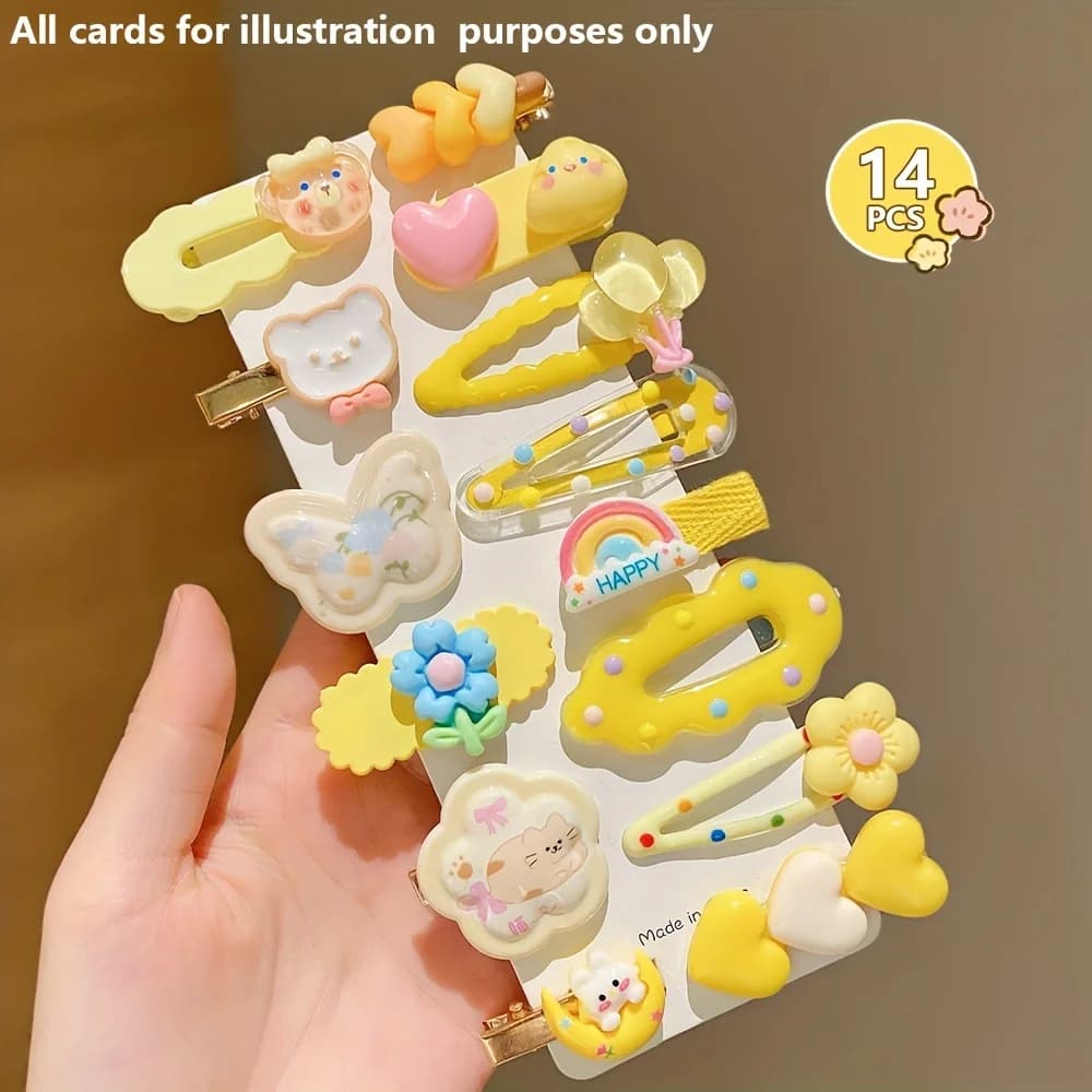 14 Pieces of Cute Yellow Hair Clips Are Sweet and Versatile