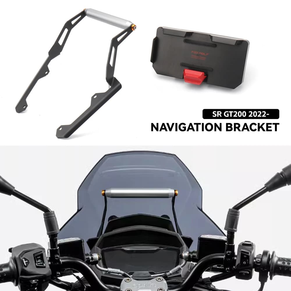 New Motorcycle Mobile Phone GPS Navigation Bracket Wireless Charging Support For Aprilia sr gt200 SR GT200 GT 200 2022 2023