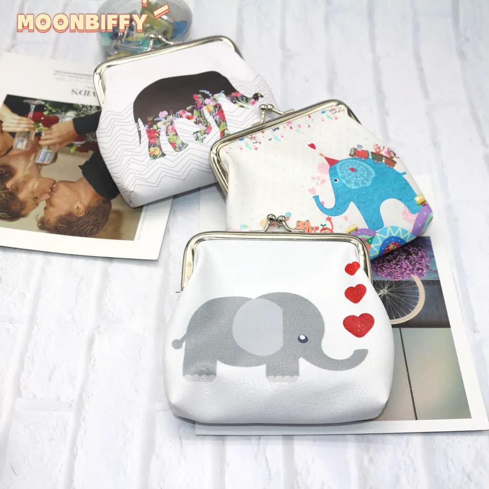 Vintage Coin Purse Mini Animal Printing Small Coin Purse Lady Key Bag Purse Children Gift Prize Package Earphone Bags Monederos