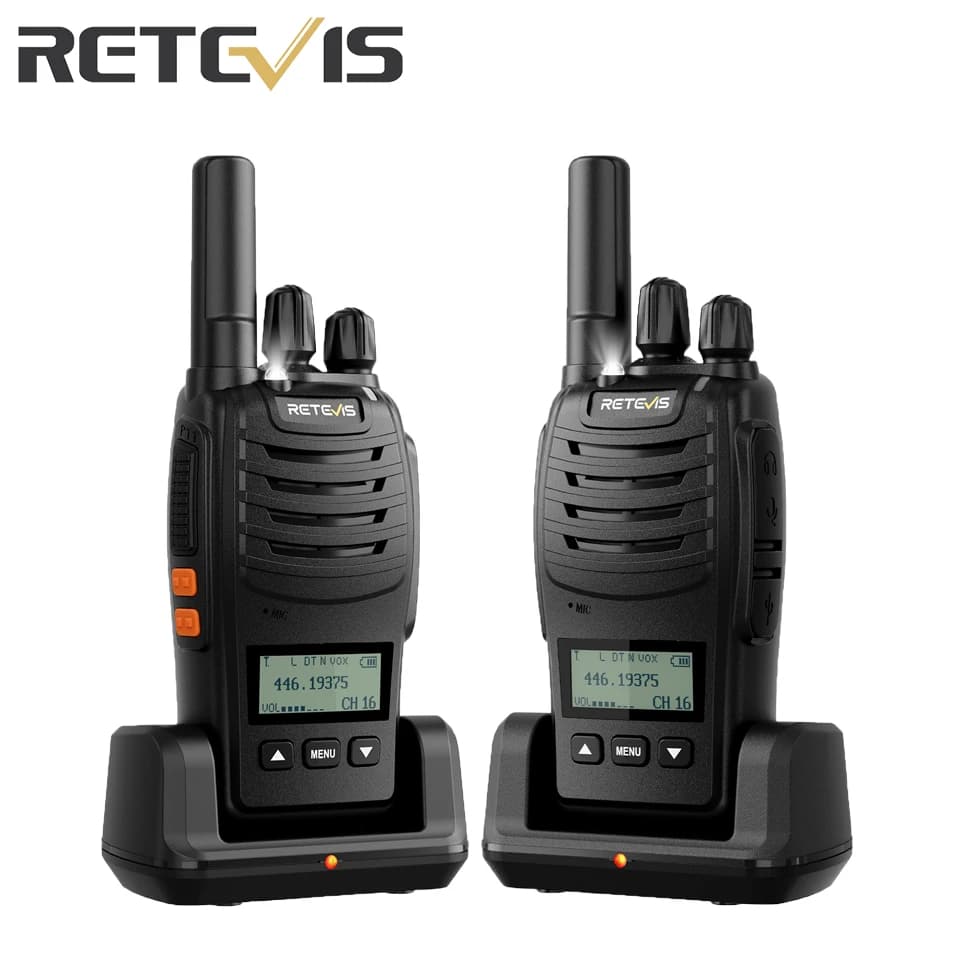Retevis H777D (H777 Upgraded）Walkie Talkie Portable License Free LCD Display Radio Long Range Type-C Walkie-Talkies for Camping