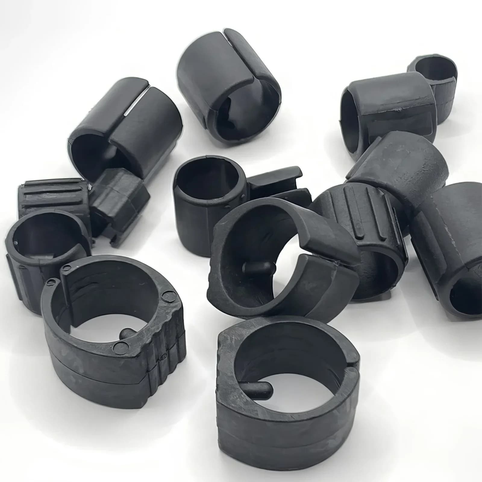 10pcs Chair Feet Tube Wrap Pads U-Type Non-slip 22/25/32mm Desk Leg Tip Pipe Clamps Black Plastic Raised Hangers Round Plug Pads