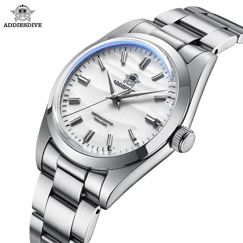 ADDIESDIVE 36mm Luxury Men's Watch Desert 3D Dial 316L Stainless Steel 10Bar Waterproof Relogios Masculino Quartz Watches