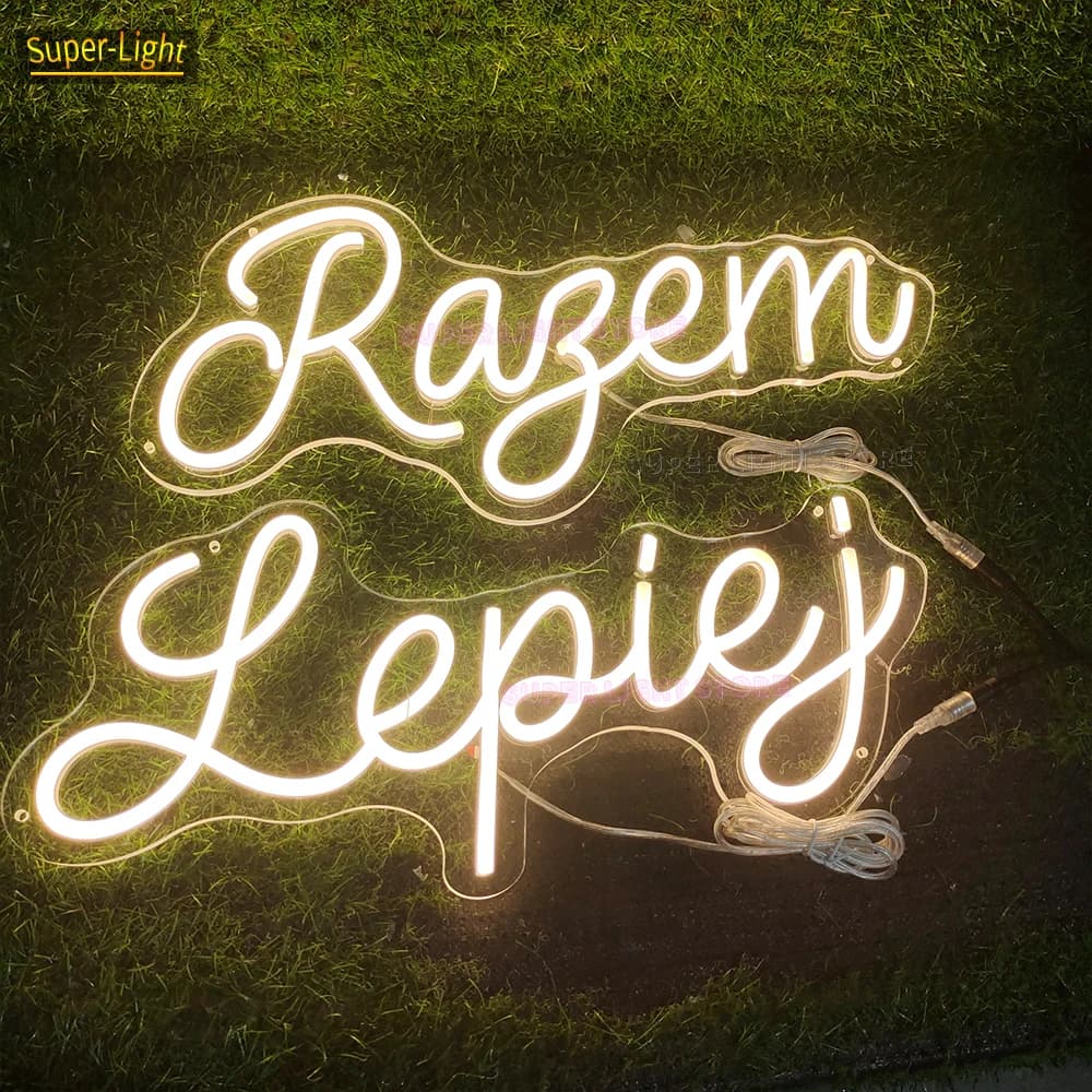 Custom Neon Sign Better Together Light Sign for Wedding Birthday Party Decor  LED Flex Neon Razem Lepiej Sign Light Up Signs