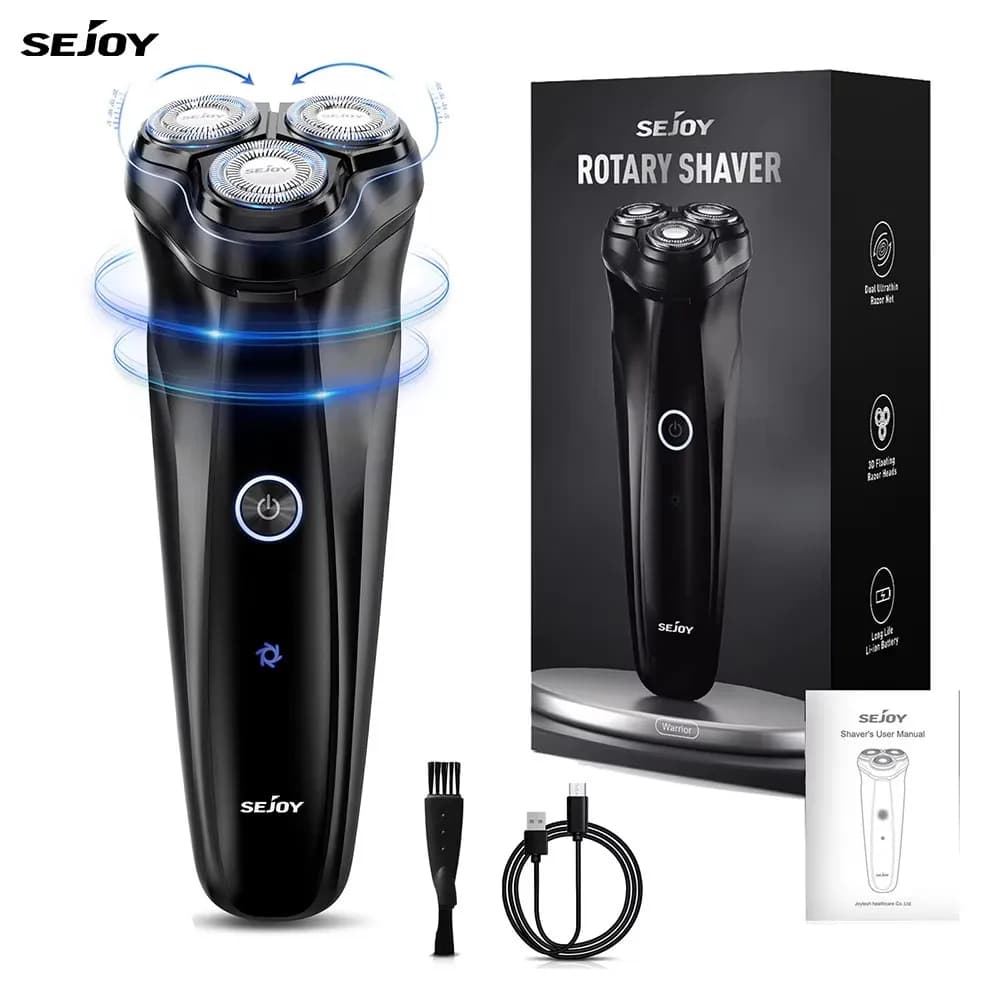 2 in 1 Men's Electric Shaver For Men Shaving Machine Beard Trimmer 3D Floating Blade Washable USB Recharge Hair Cutting Machine