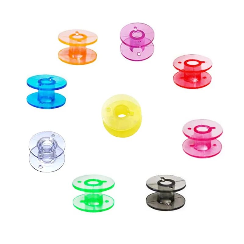 25Pcs Empty Bobbins Spools Clear Sewing Machine Bobbins Spools Plastic Storage Box For Household DIY Sewing Accessories Tools