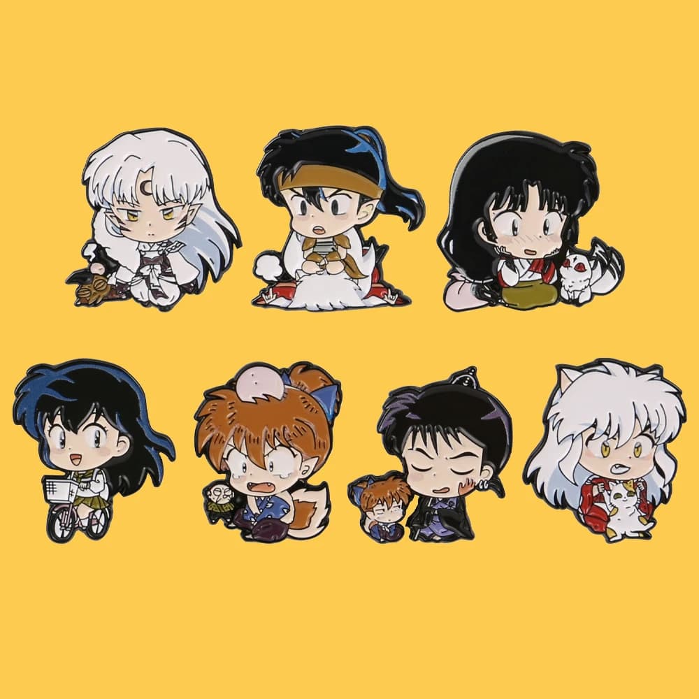 Japanese Anime Enamel Pins Manga Brooches for Women Men Lapel Pin Cartoon Metal Badge Collar Jewelry Fans Friends Gifts