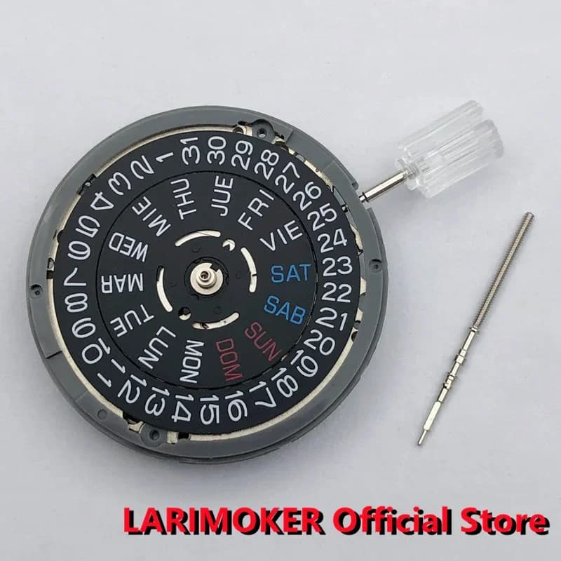 Brand New Original NH36 Black Week Date Automatic 3 Oclock Crown Watch Movement Mechanical Replacement Parts