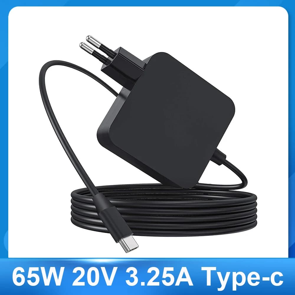 65W USB C Power Adapter Type C Power PD Wall Fast Charger For Mac Book Pro Dell Latitude Lenovo Huawei Matebook HP Laptops