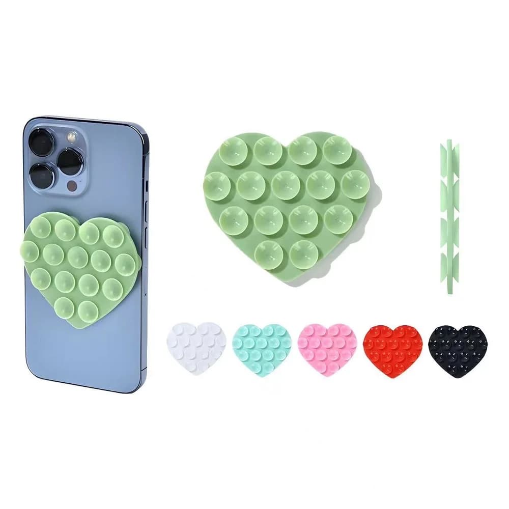Silicone Heart Bag Bracket Retractable Folding Mobile Phone Bag Bracket Available In A Variety Of Colors