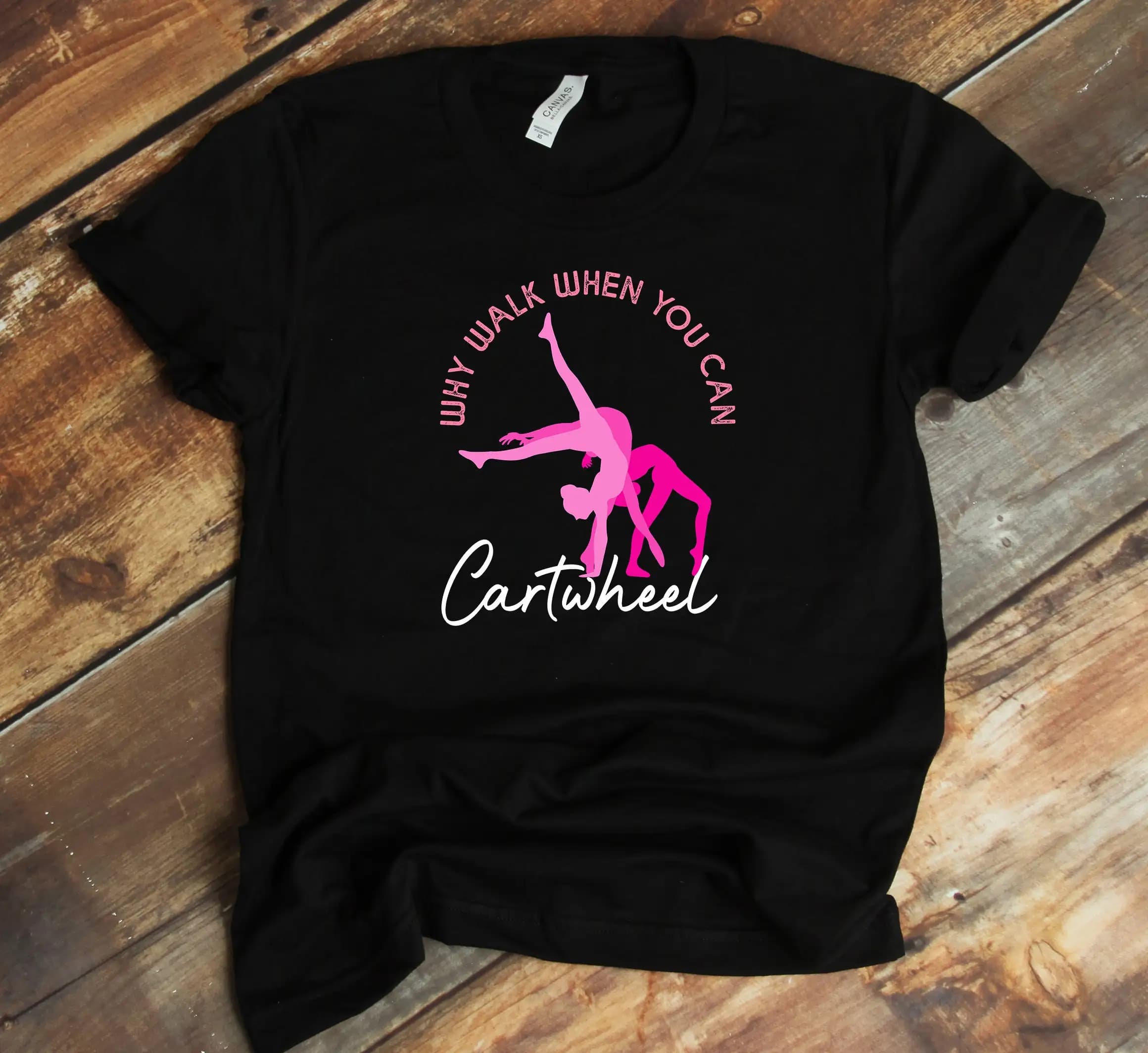 Cartwheel T Shirt Tumbling Acrobat Cheerleader Funny Gymnast