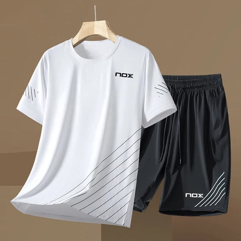 2024 Boutique Sportswear Men's Tennis Sportswear Fitness Short-sleeved Short-sleeved Summer Round Neck T-shirt Shorts Suit