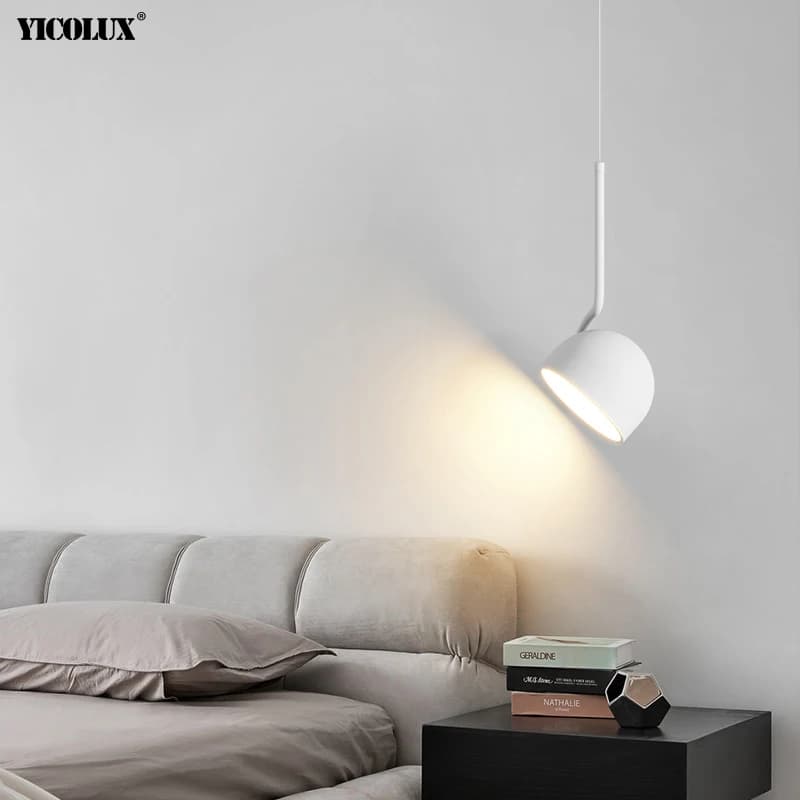 Dimming Simple Black White New LED Modern Pendant Lights Living Study Dining Room Bedroom Bedside Bar Loft Lamps Indoor Lighting