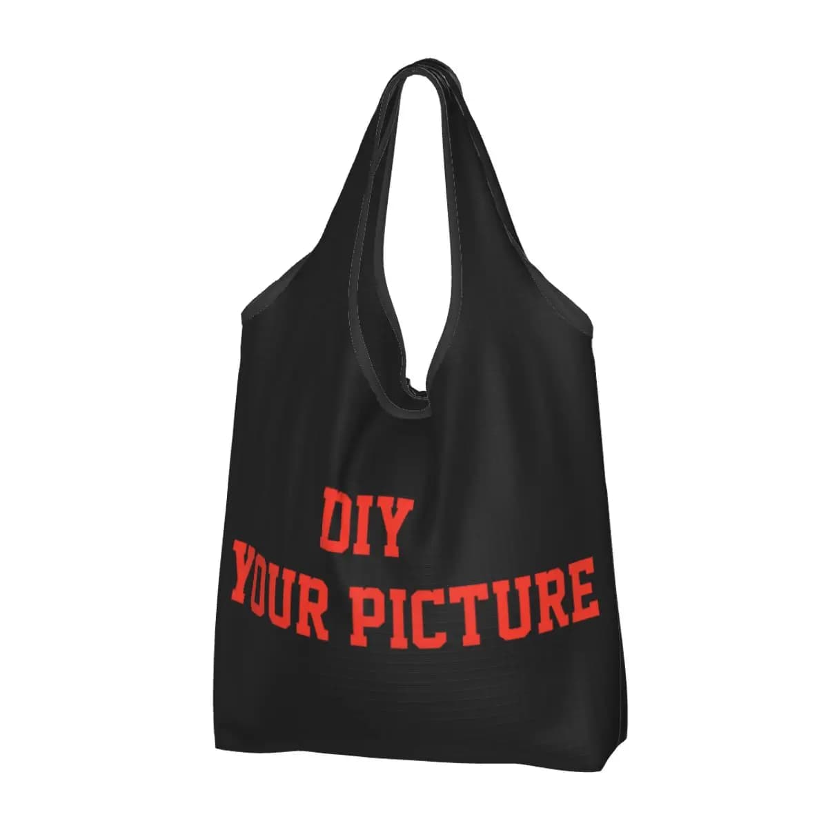 Reusable DIY Your Picture Shopping Bag for Groceries Foldable Customized Customization Grocery Bags Washable Large Tote Bags