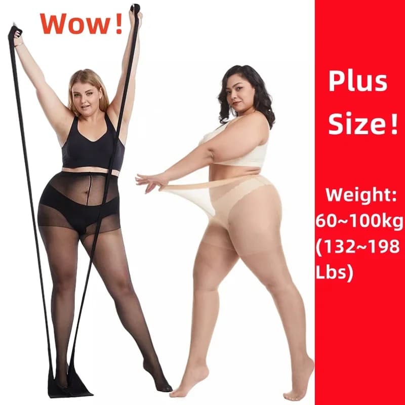 Elastic Oversized Sexy Fishnet Pantyhose Tights Women's Mesh Stocking Hollow Stretch Tight Black Lace Stockings Plus Size XXXXL