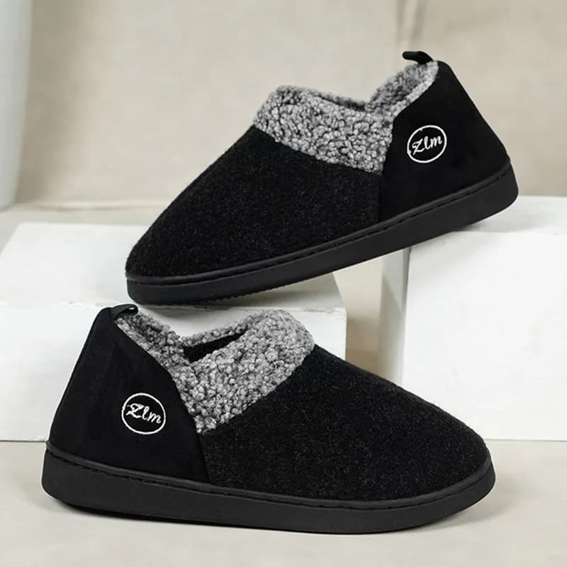 Winter Thicken Plush Ankle Boots Women Comfort Soft Sole Couple Cotton Shoes Woman Slip-On Non-Slip Casual Warm Short Boots