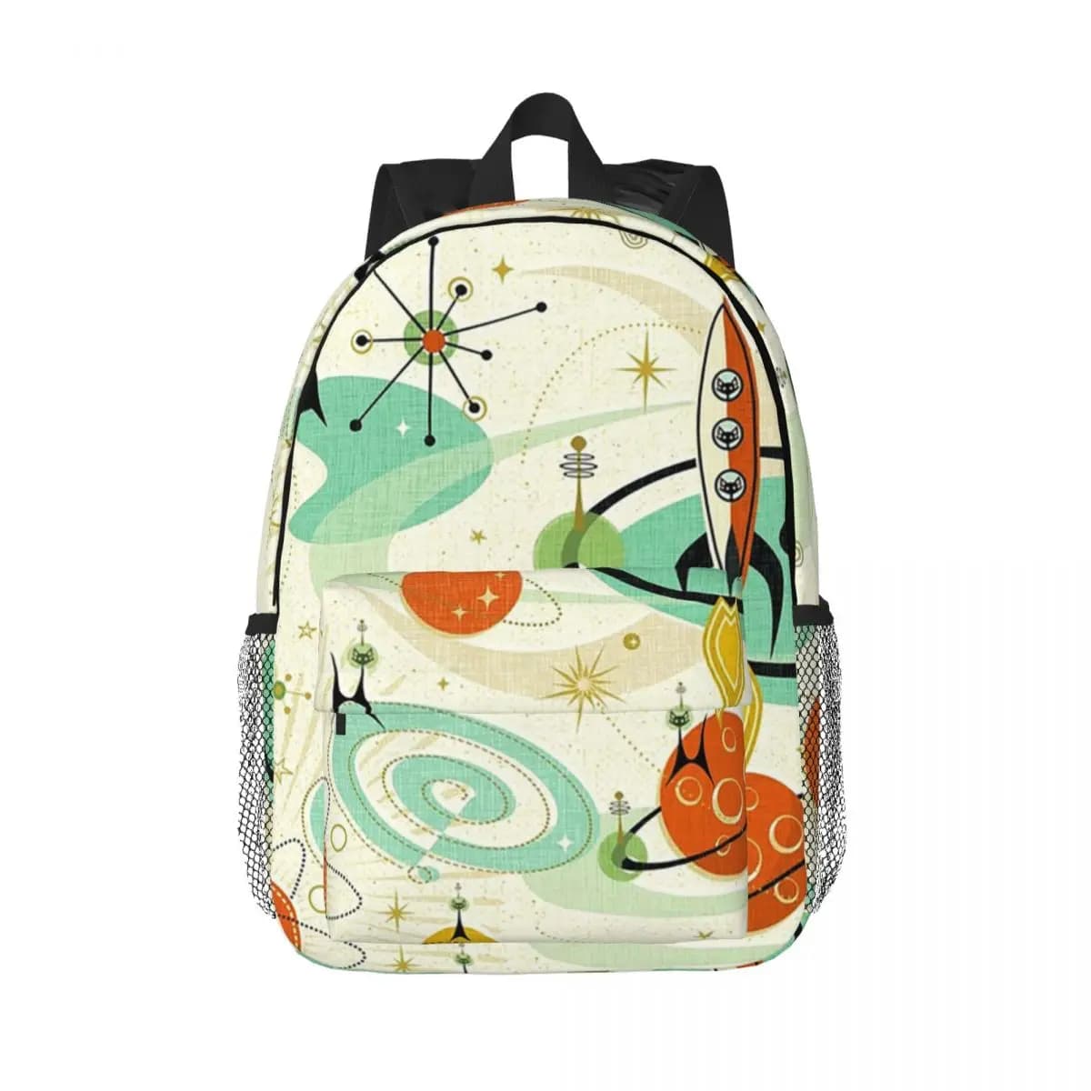 Atomic Cats In Space Studioxtine Backpacks Boys Girls Bookbag Students School Bags Travel Rucksack Shoulder Bag Large Capacity