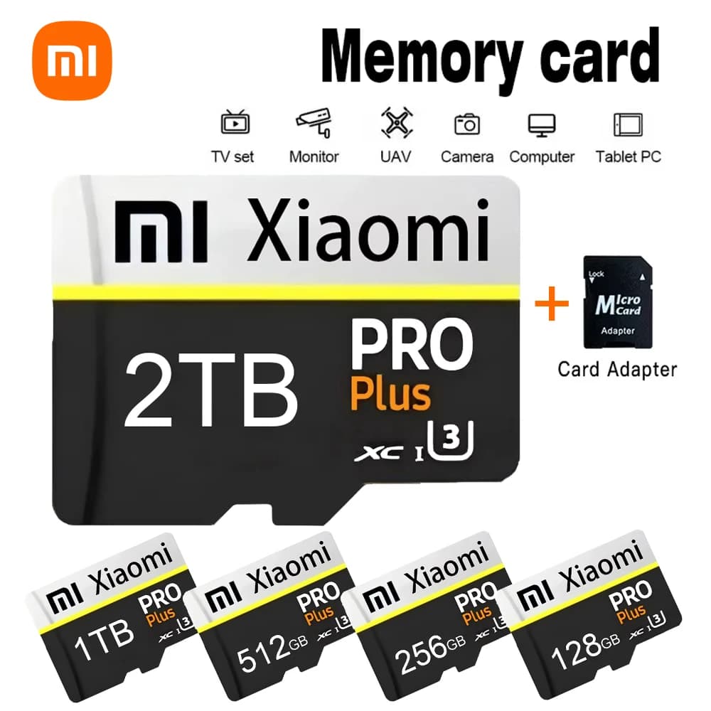 Xiaomi High Speed SD Memory Card 2TB 1TB Class 10 Micro TF Card 1TB 512GB For Nintendo Switch PC Smart phone SD Card 128GB 256GB