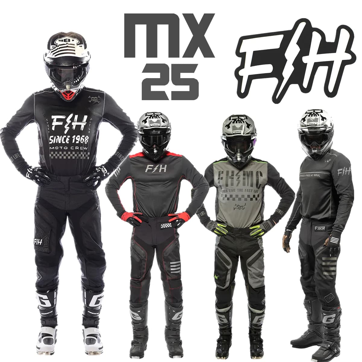 2025 fh Moto Suit Motocross Gear Set Off Road Jersey Set With Pocket Dirt Bike Jersey And Pants MX Racing Clothing