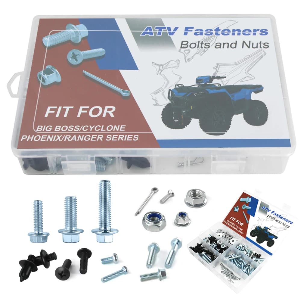 Motorcycle 160PCS ATV Bodywork Plastics Frame Exhaust Bolts Kit For POLARIS BIG BOSS BL SPORTSMAN 570 BX SPORTSMAN TOURING 570
