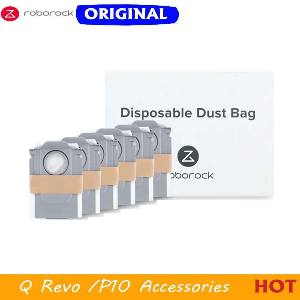 Original Roborock s8 maxv ultra/qrevo curv/QRevo series/saros 10r/saros 10 Dust Bags Accessories Vacuum Disposable dustbag