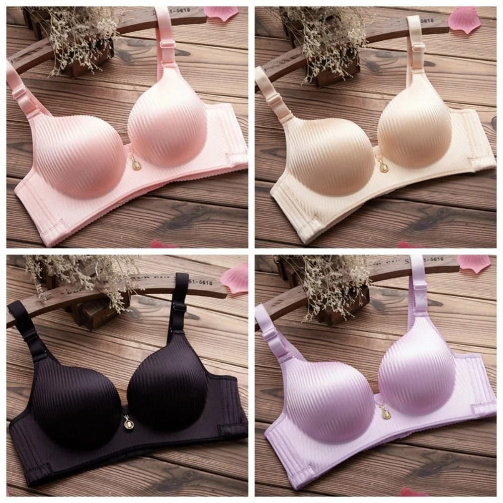 Casual Steamed Bread Cup Thicken Padded Bra Seamless Breast Lingerie Wireless Bra Women Underwear Intimates Push Up Bras Women