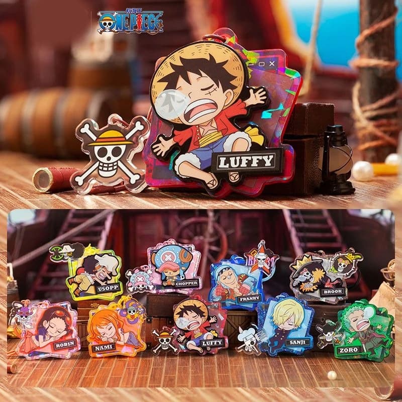 Anime One Piece Luffy Zoro Nautical Adventure Series Blind Box Cute Fashion Acrylic Key Bag Decorative Pendant Children's Gift