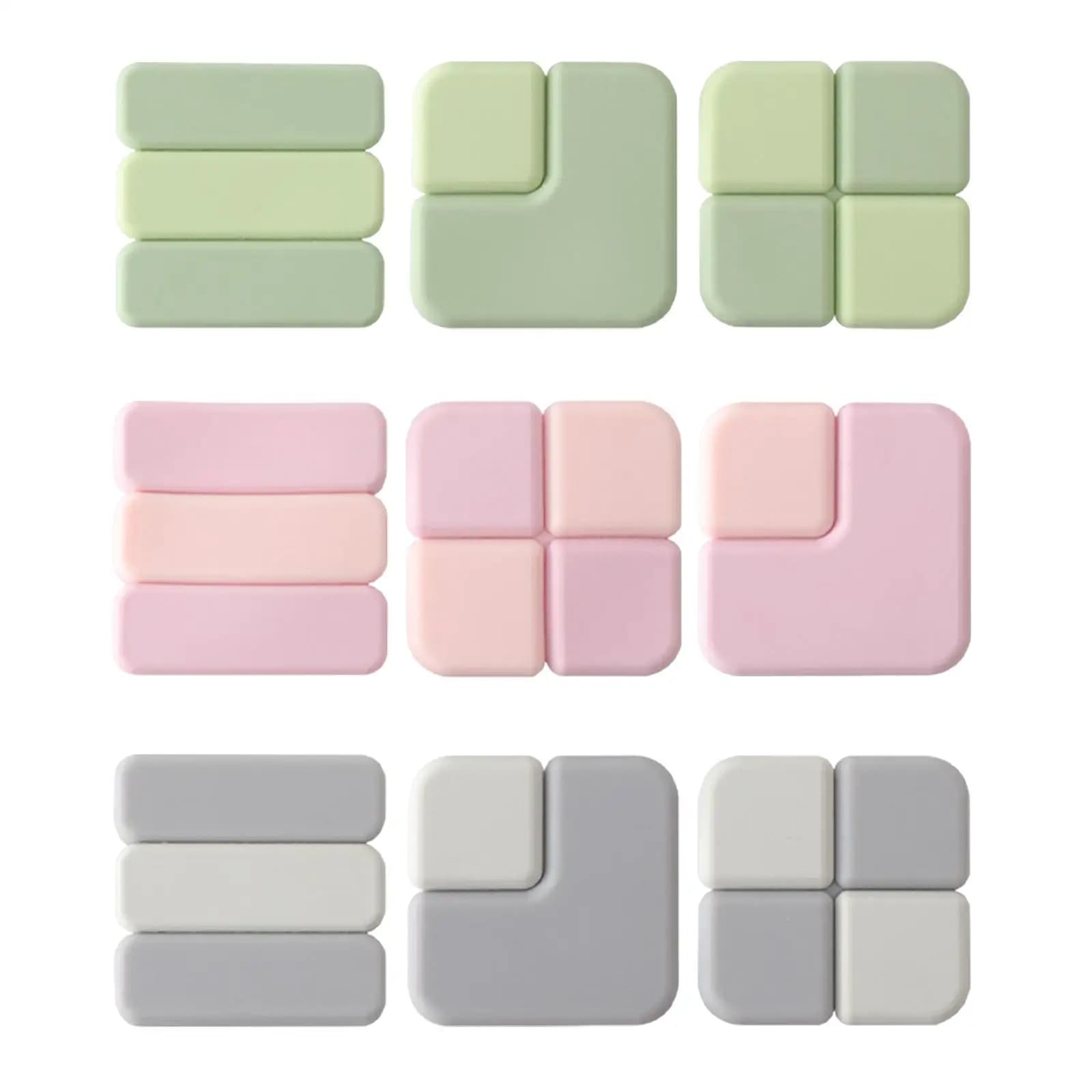 2-4pack 3Pcs Wall Protectors Door Stopper Durable Simple for Chair Back