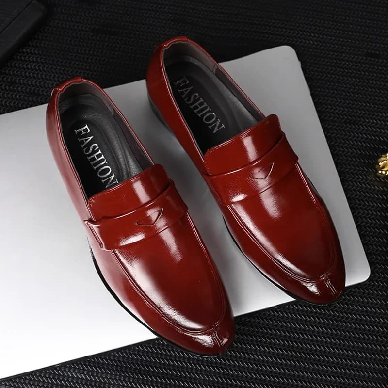 2024 New Mens Office Dress Shoes Classic Men's Leather Shoes Fashion Comfortable Hard Wearing Male Office Shoes Chaussure Hommes