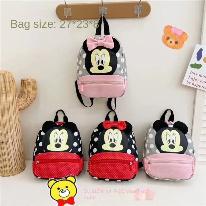 Cartoon Backpack For Baby Boys Girls Minnie Mickey Mouse Children Lovely Schoolbag Kindergarten Schoolbag Kids Gift