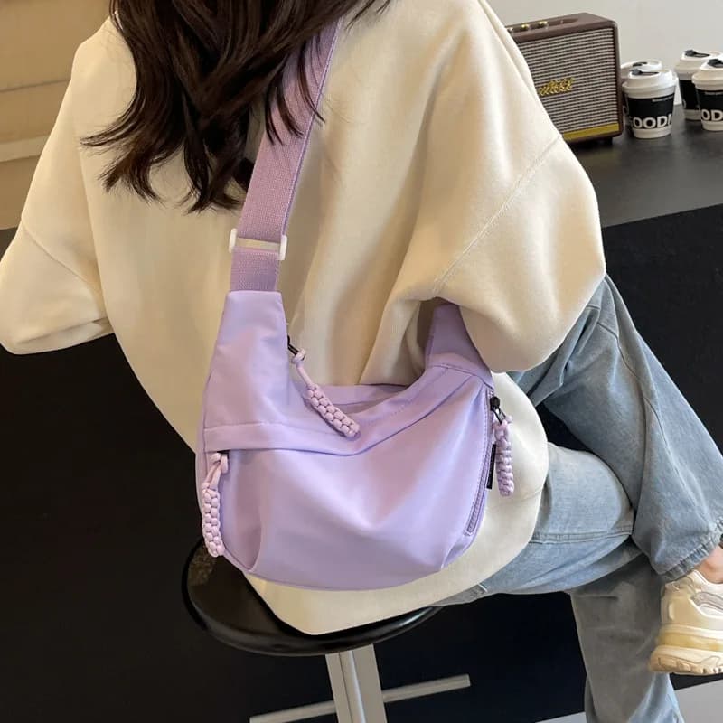Casual Simplicity plicity Crossbody Bag Summer Candy Color Nylon Bag Female New Large Capacity Fashion Single Shoulder Bag