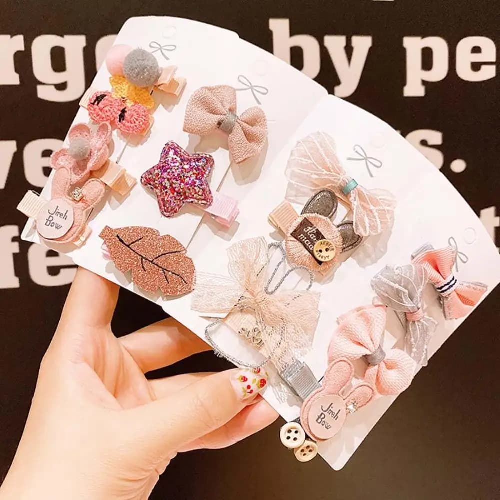 Cartoon Sweet Princess Baby Headwear Hairpins Children's Hair Clip Bow Star