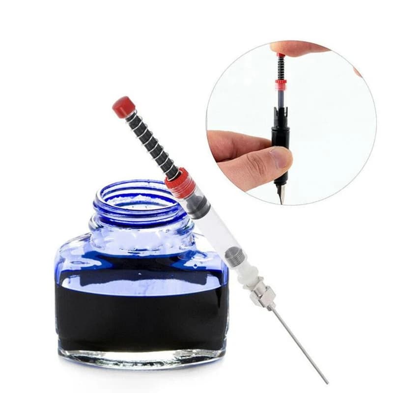 1pcs Fountain Pen Ink Syringe Filler Needle Tip Spring Converter Office Supplies Office School  Stationery