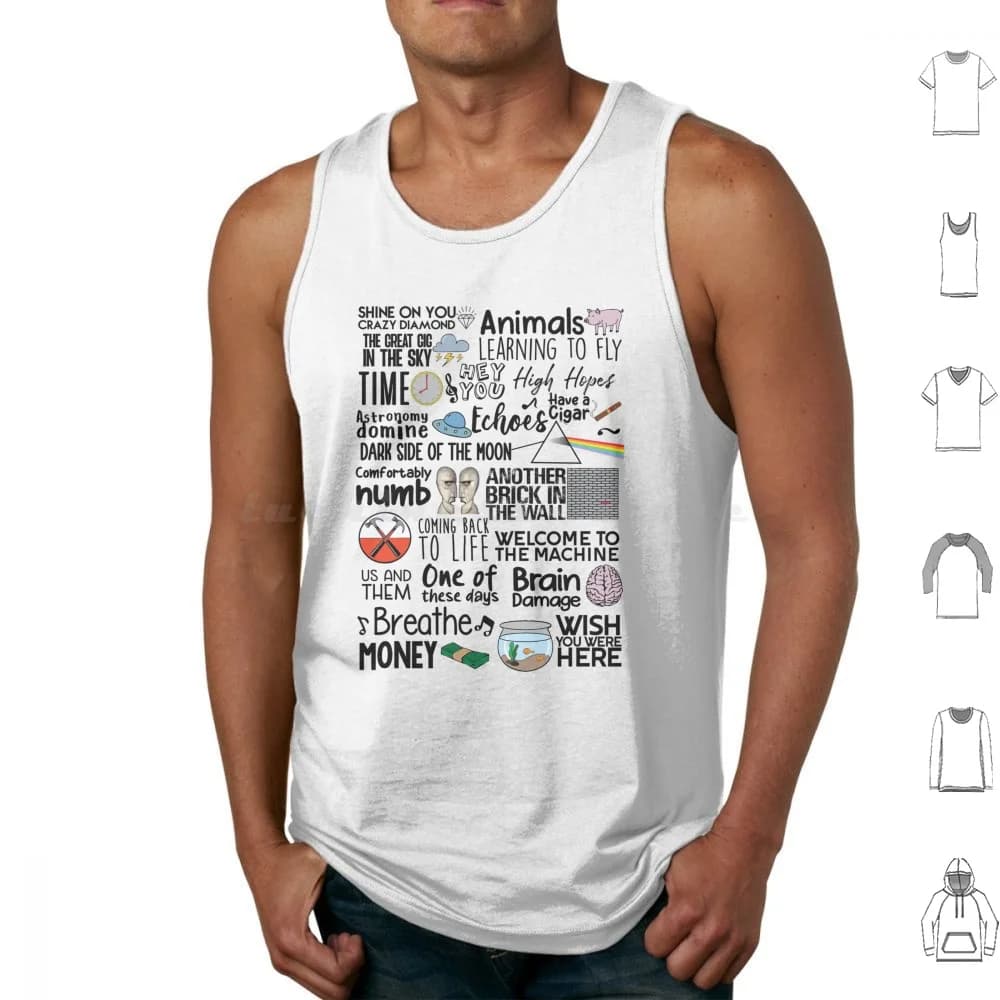 Dark Side Of The Doodle Tank Tops Vest Sleeveless Fan Art Fanart Music The Wall Hey You Comfortably Numb Band Pig Lyrics
