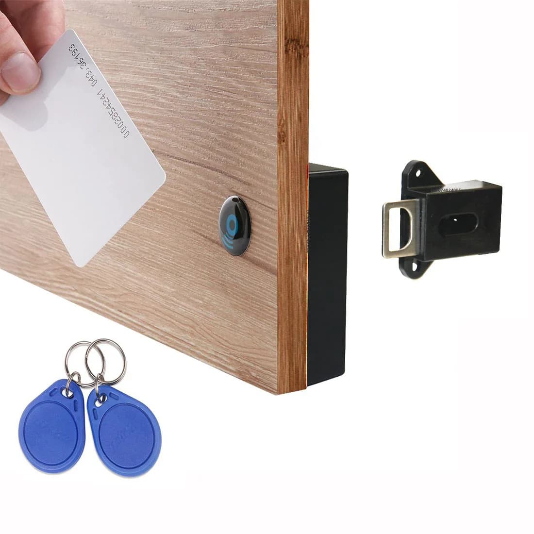 RFID Electronic Cabinet Lock Kit Furniture Lock Hidden DIY Lock for Wooden Cabinet Drawer Locker Cupboard with Card Access Card