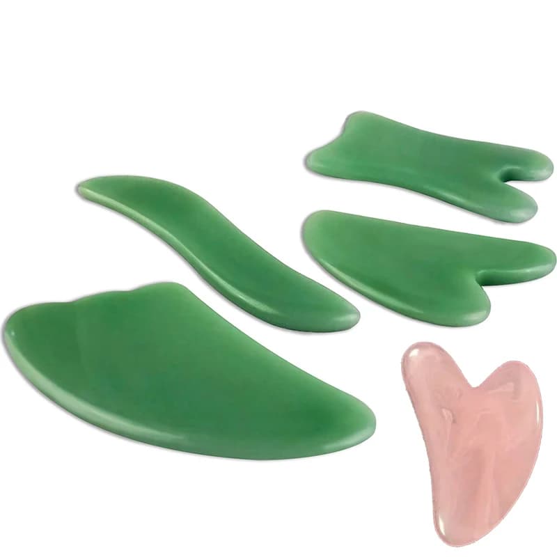 Gua Sha Massage Tools, 1Pcs Gua Sha Tools of Multi-Shapes, Guasha Scraping Massage Tools for Face and Body