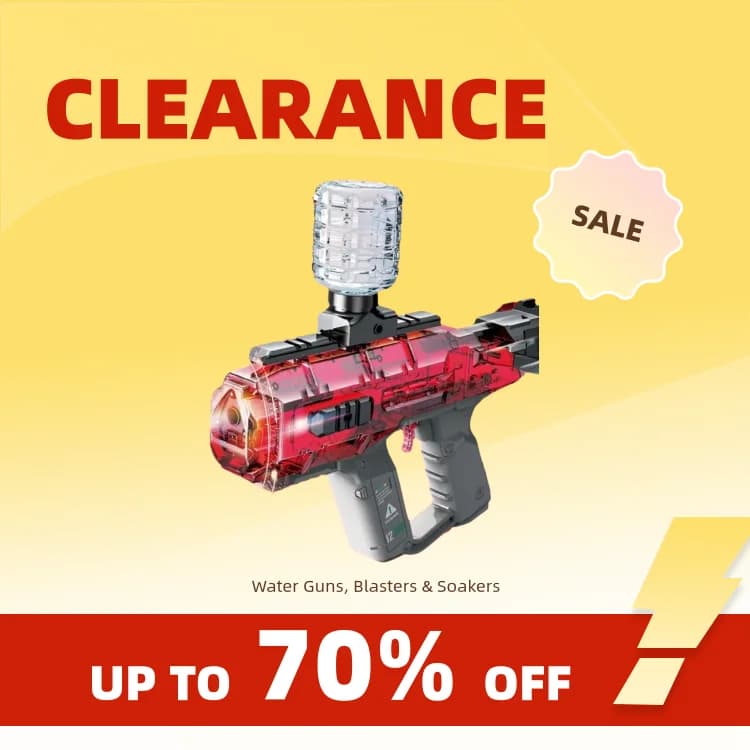 Clearance_Automatic Electric Space Gun Toy High Speed Launcher Outdoor Team Shooting Fighting Game Color Light Water Bullet Gun_