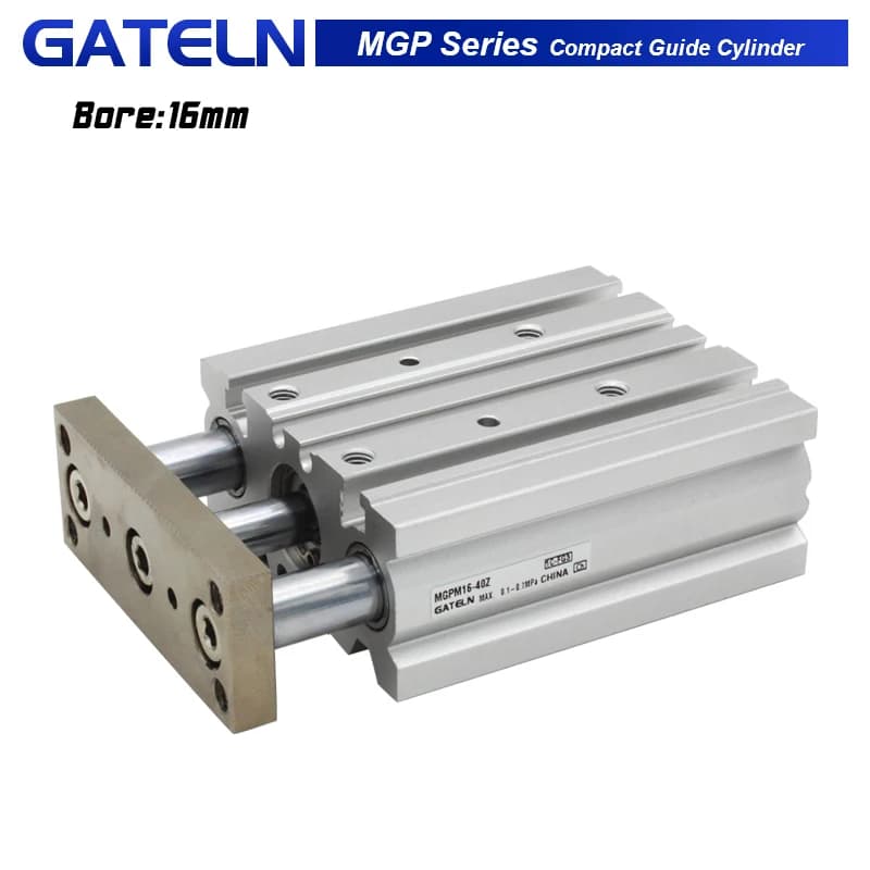 MGPM16 MGPL16 MGPA16 Pneumatic Cylinder Compact guide cylinderThin Three axis air with guide rod-10Z-20Z-25-30-40-50-60-75-100Z