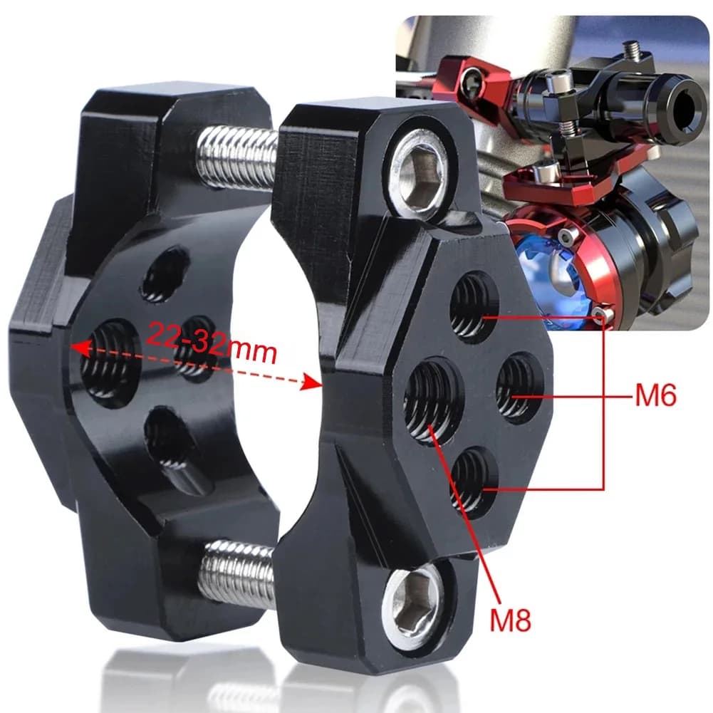 Universal 22-32mm Motorcycle Handlebar Bumper Mount Bracket Clamp For LED Spotlight Fog Turn Signal Lights Metal Accessories