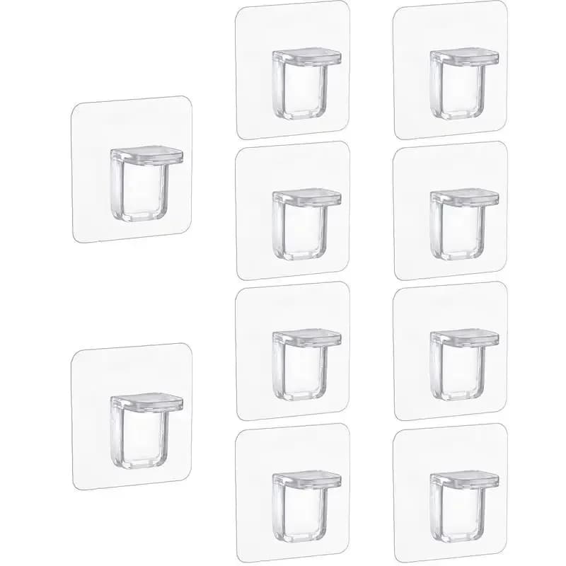 10/20Pcs Adhesive Support Shelf Bracket Non-Perforated Wardrobe Strong Partition Layer Fixed Paste Hook Home Kitchen Accessories