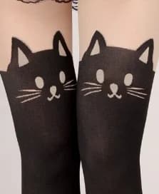 Sexy women seamless pantyhose net tight nylon stocking fishnet mesh female hosiery Japanese cat fake knee splicing tail PR26