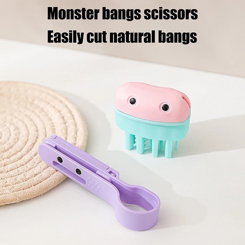 Cute Monster Hair Trimmer Comb Multi-Functional Split Ends Cutter Portable Haircutting Tools Home Beauty Hairstyling Supplies
