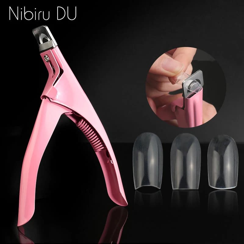 False Acrylic Tips Clipper Manicure Clamp Clippers Special Type U Word Cut False Manicure Tools Cut Clipper Nail Manicure Tools
