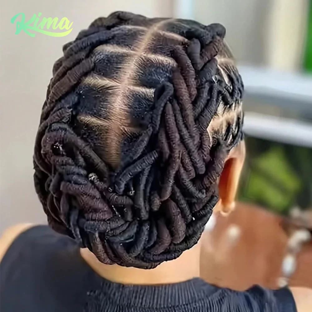 Full Lace Braided Wigs Crochet Twisted Wigs Synthetic Knotless Cornrow Transparent Lace Front Wigs for Black Women