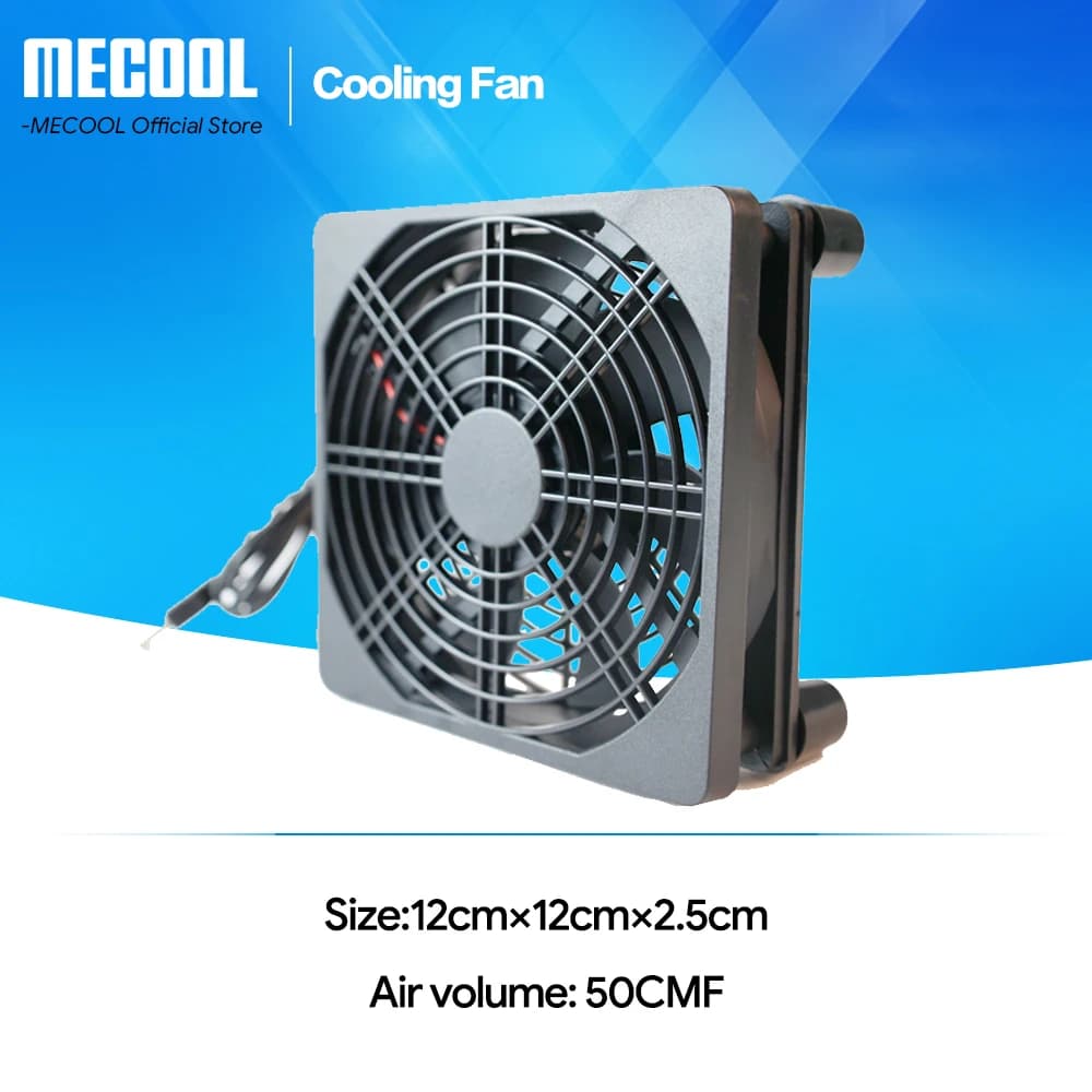 5V USB Router Fan TV Box Cooler for KM2 plus KM7 plus KM6 120*120*25mm Game Box Plastic Cooling Fan