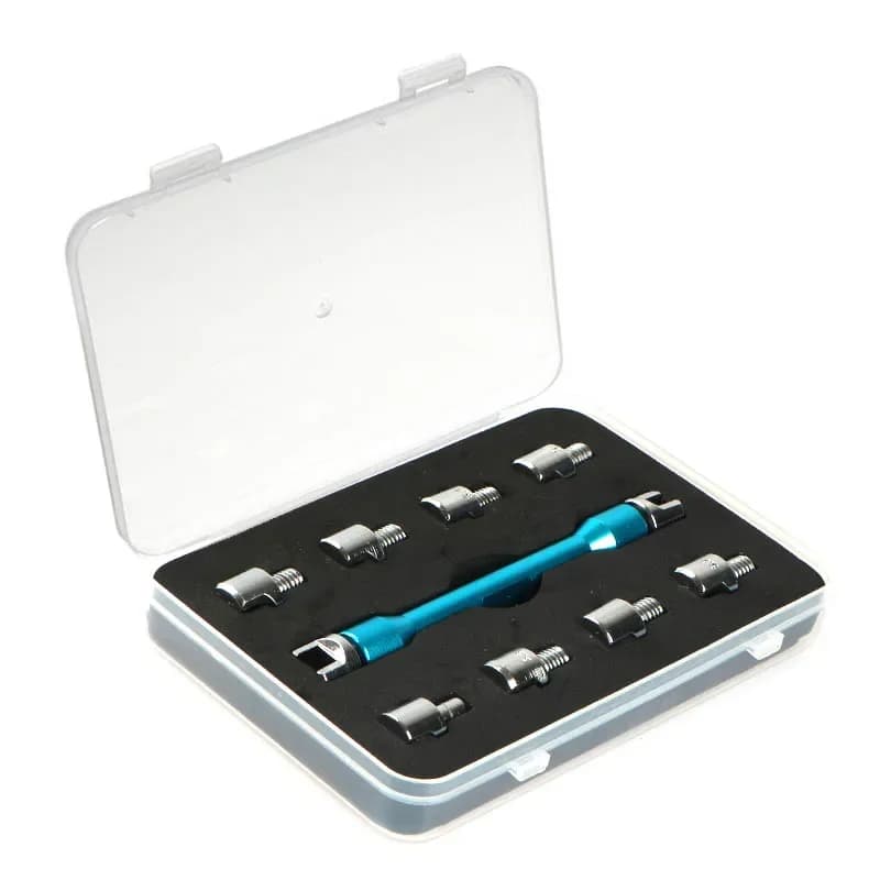 High Performance Dirt Bike ATV Scooter CNC Motorcycle Spoke Wrench Spance Repair Tool With 10PCS Interchangeable Tips 5.0~6.8