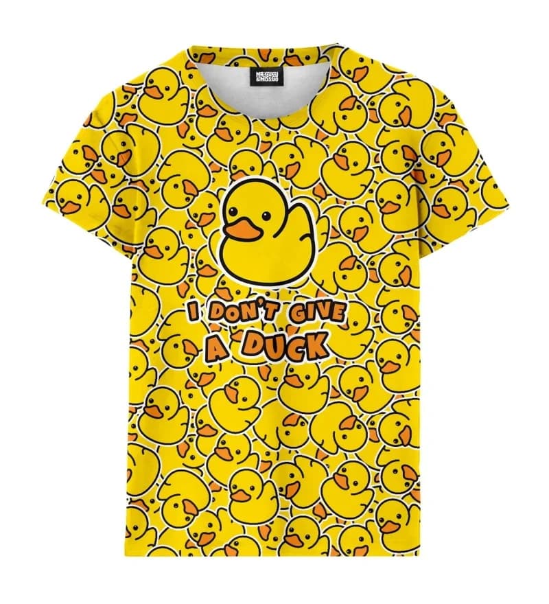 Y2k Fashion 3D Cute Yellow Duck Print T Shirt Rubber Graphic Tee Shirts Kid Funny Streetwear Tops Unisex Short Sleeves T-shirts