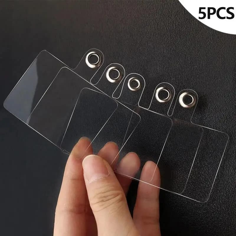 1/3/5/10Pcs Mobile Phone Anti-lost Lanyard Card Gasket Universal Transparent Clip Detachable Phone Hanging Cord Strap Tether Pad