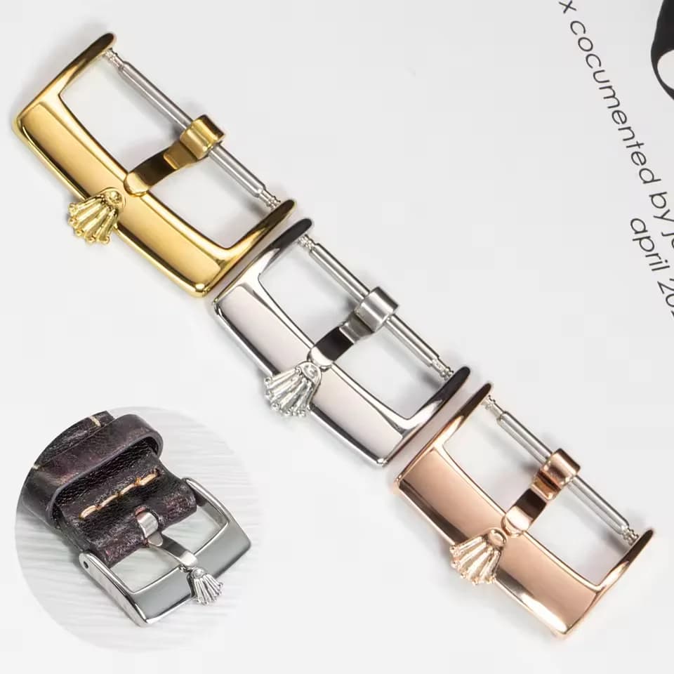 New 316L Stainless Steel Watch Buckle 16mm 18mm20mm Fine Polished Clasp Substitute For Rolex Watch Accessories Watch Strap Clasp