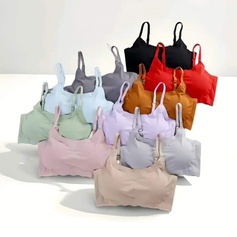 Push Up Bras For Women Sports Padded Tube Top Japanese Simple Bra Wireless Female Breathable Seamless Underwear Sexy Lingerie